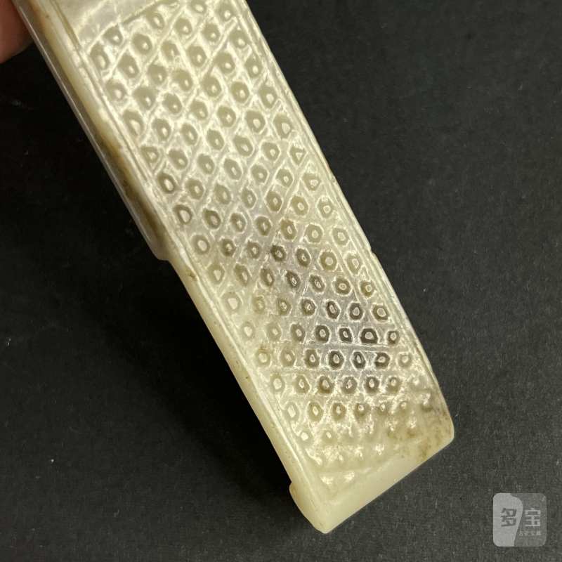 清代 玉兽面谷纹剑饰 - 图7